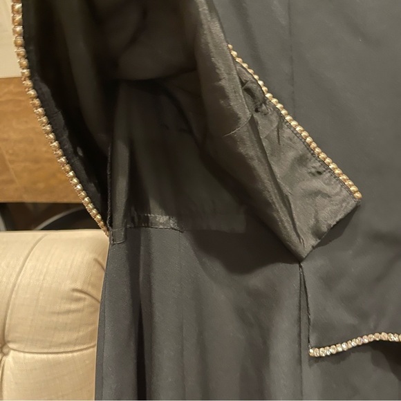 Jones New York Evening Form fitting Rhinestone Embellished Black Maxi Dress Sz 6 - Picture 9 of 12